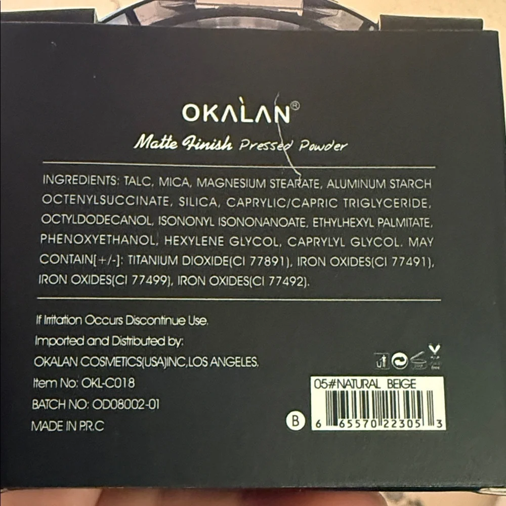 Okalan Matte Finish Pressed Powder - Warm Tan